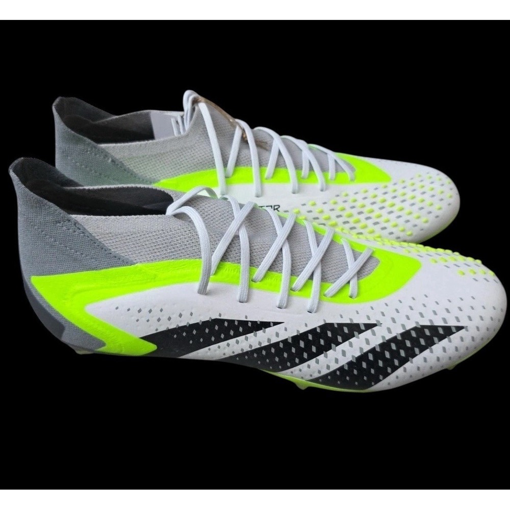 Adidas Predator Accuracy.1 FG White/Green Soccer Cleats Mens Size 11 New GZ0035